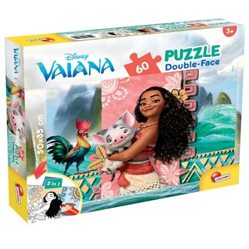 Puzzle Lisciani, Plus, cu 2 fete, Vaiana, 60 piese Puzzle Lisciani, Plus, cu 2 fete, Vaiana, 60 piese