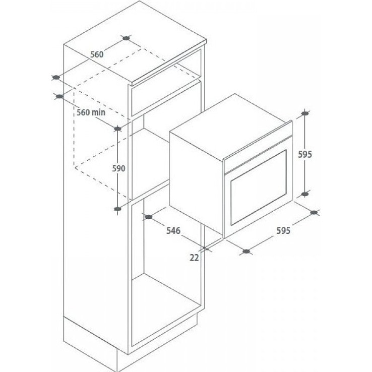 Cuptor incorporabil Candy FCXE 818X WIFI/E, Electric, 80 l, Timer