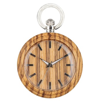 Ceas de buzunar Mbrands quartz din lemn , culoare maro Ceas de buzunar Mbrands quartz din lemn , culoare maro