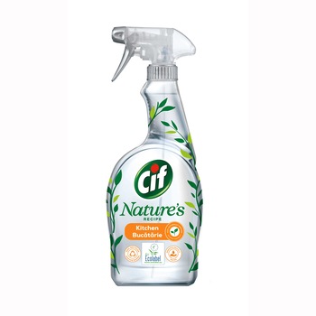 Spray degresant pentru bucatarie Cif Nature, 750 ml Spray degresant pentru bucatarie Cif Nature, 750 ml