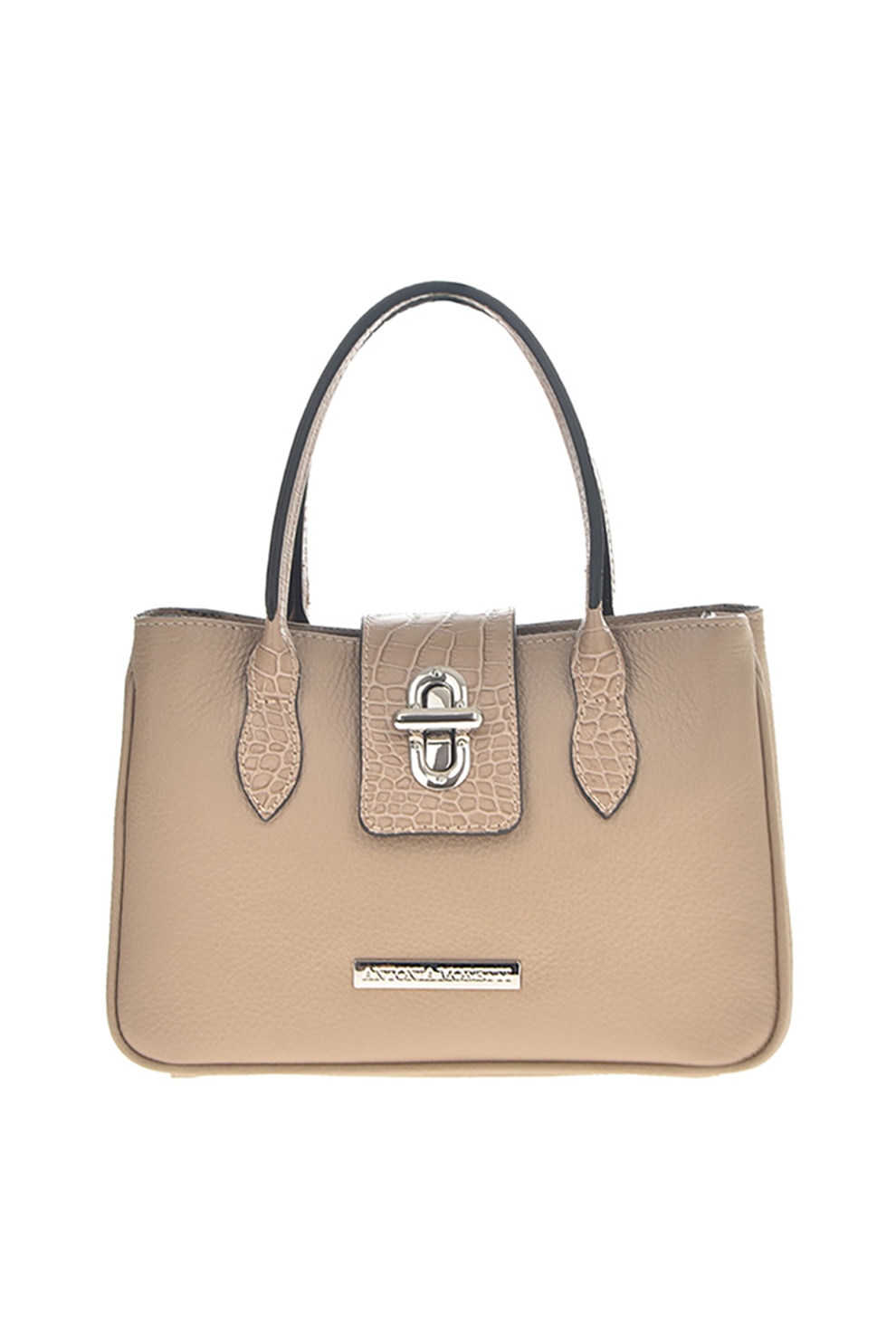 Antonia Moretti, Genata de piele cu bareta detasabila de umar, Bej