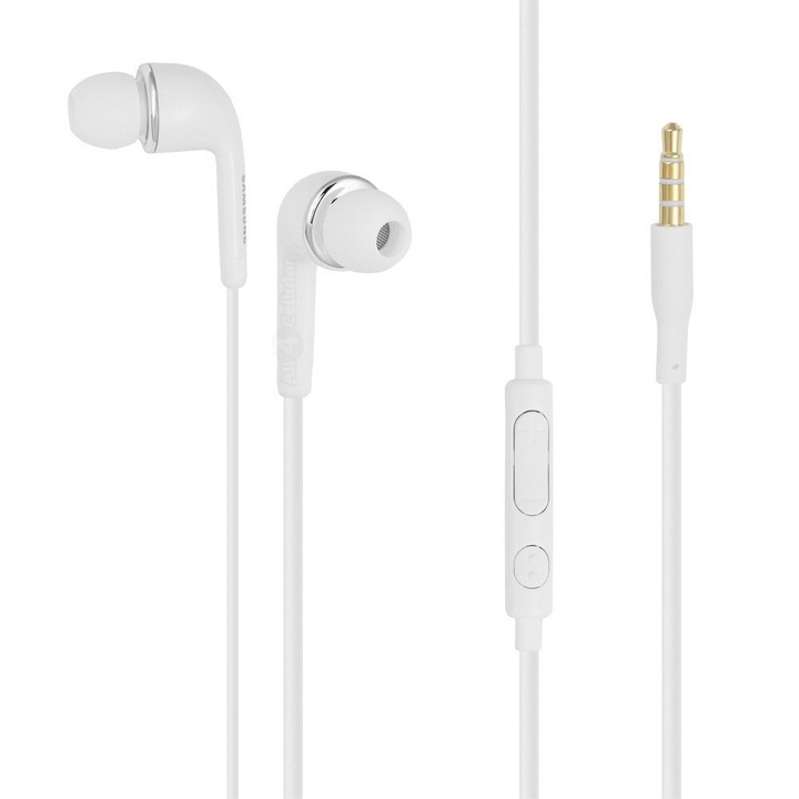 Слушалки с микрофон и управление на звука Samsung Headset EO-EG900BW за Samsung мобилни устройства, Бял Bulk