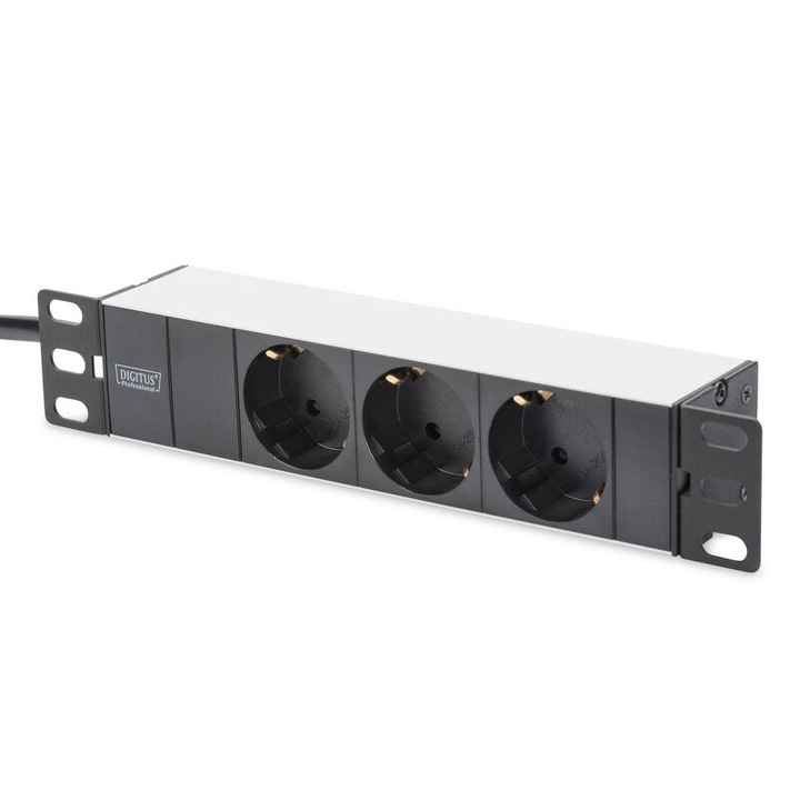 Digitus DN-95411 Túlfeszültségvédő 3DIN 2m Black, 163897, Rackszekrény kiegészítő