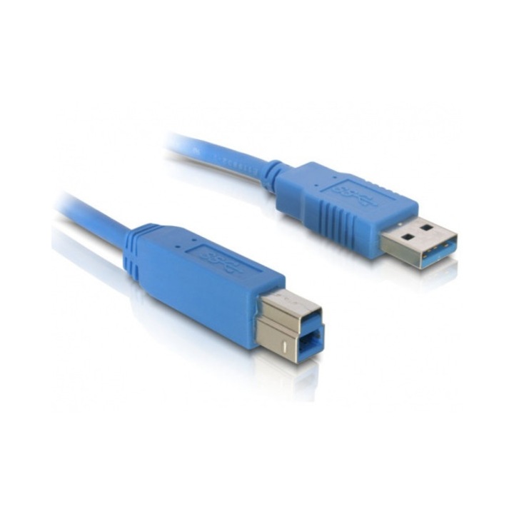 Delock USB 3.0 A -> USB 3.0 B M/M adatkábel 1.8m kék