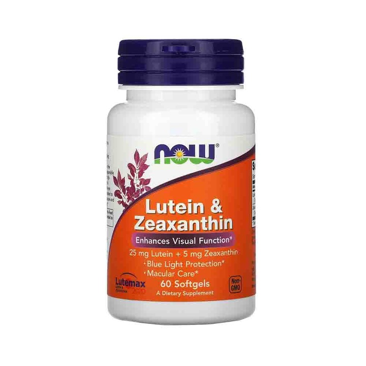 Supliment alimentar, LUTEIN & ZEAXANTHIN (LUTEMAX 2020), NOW Foods, 60 softgels