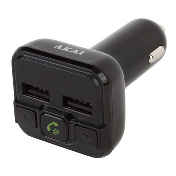 Modulator FM Akai FMT-20BT, Bluetooth, USB, functie incarcator telefon, Micro SD Card reader, microfon incorporat, egalizator Modulator FM Akai FMT-20BT, Bluetooth, USB, functie incarcator telefon, Micro SD Card reader, microfon incorporat, egalizator