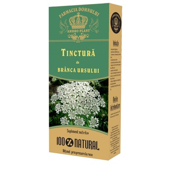 Tinctura branca ursului, Ambro plant, 100% natural, 200 ml Tinctura branca ursului, Ambro plant, 100% natural, 200 ml