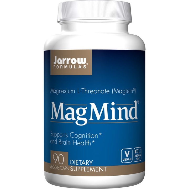 Supliment alimentar MagMind, Jarrow Formulas, Magneziu, 90 capsule