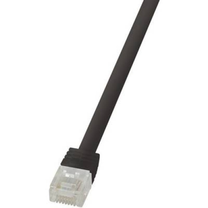 RJ45 Hálózati csatlakozókábel, CAT 6 U/UTP [1x RJ45 dugó - 1x RJ45 dugó] 10 m, fekete LogiLink CF2093U (CF2093U)