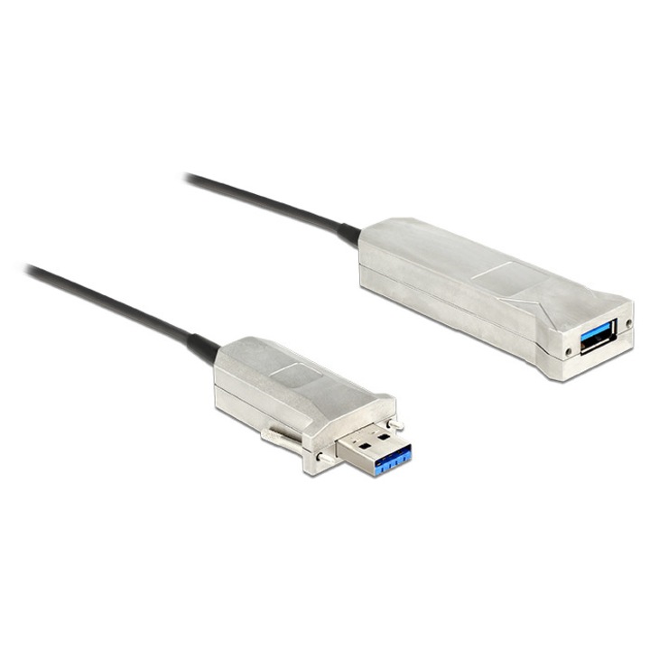 Delock aktív optikai kábel USB 3.0-A apa > USB 3.0-A anya 20 m (DL-83739)