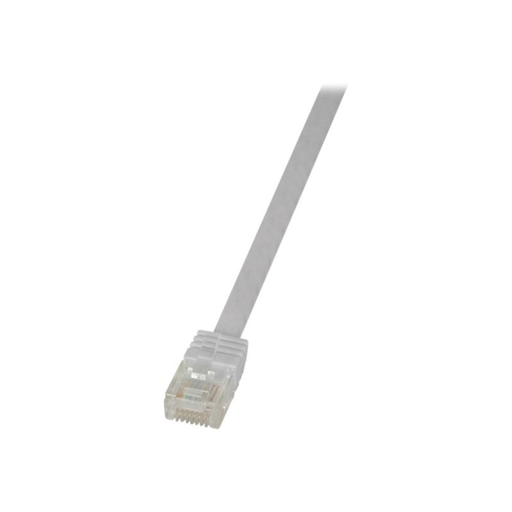 LogiLink Patch kábel SlimLine, lapos, Cat.6, U/UTP, fehér, 0,25 m (CF2011U)
