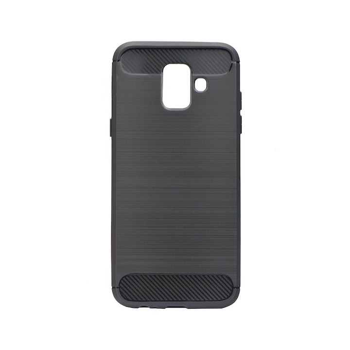 Предпазен гръб Forcell Carbon Case за Samsung Galaxy A6 (2018), Черен