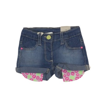 Pantaloni scurti fete iDO, 6 luni, albastru cu buzunare colorate Pantaloni scurti fete iDO, 6 luni, albastru cu buzunare colorate