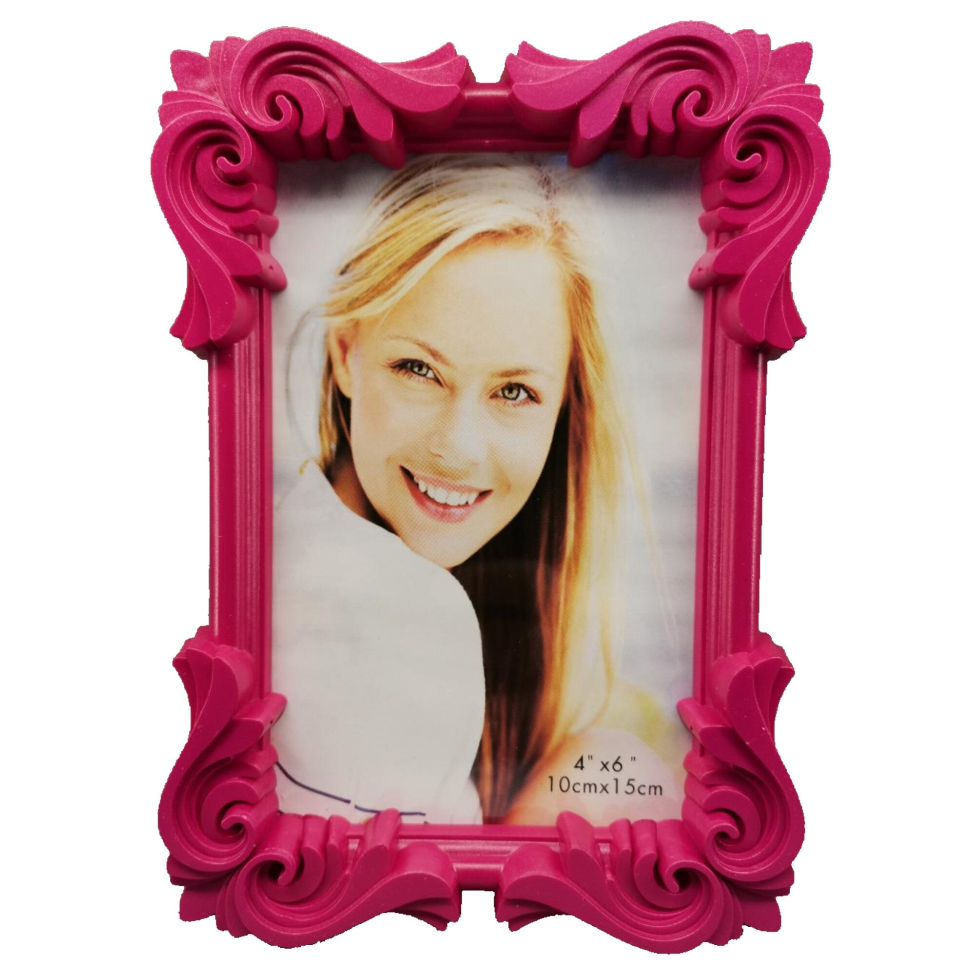 Rama foto, din plastic, 10x15cm, Claum, roz