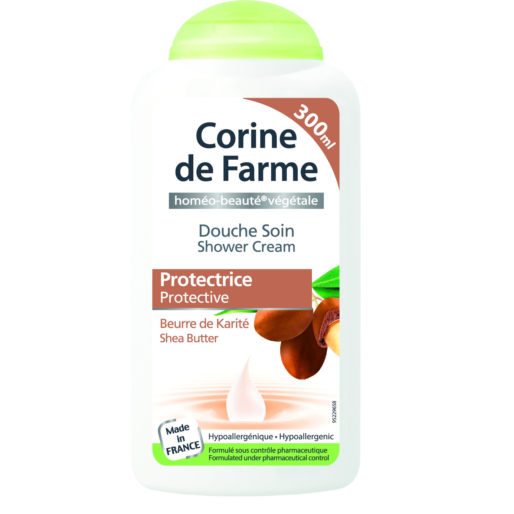Gel de dus crema Corine de Farme cu aroma unt de shea, 300 ml