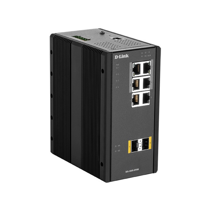 Switch, D-LINK, 6x1000Mbps, 2xSFP, Negru
