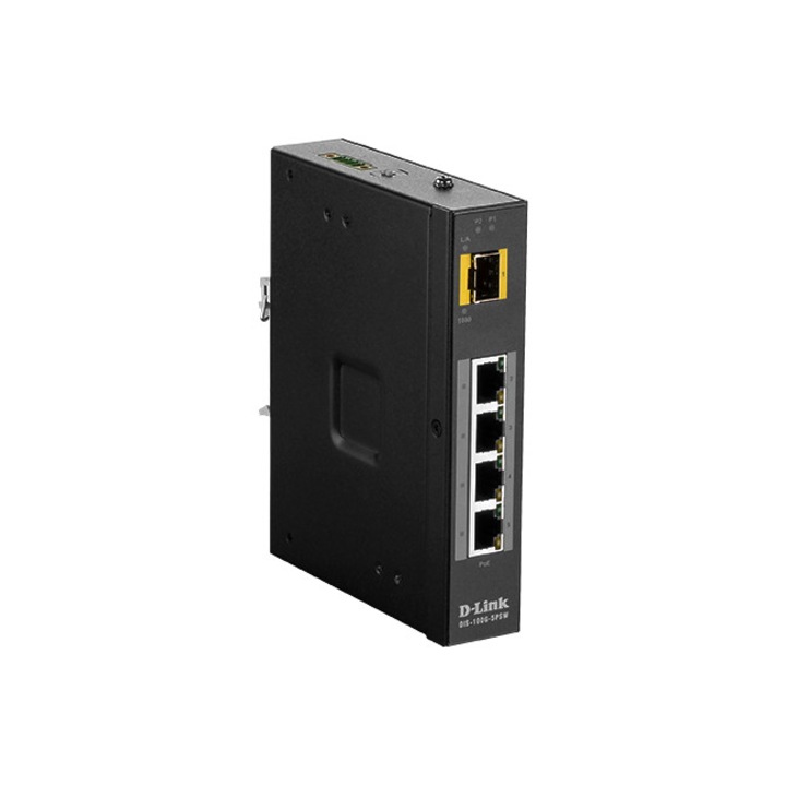 D-link 5 Port Unmanaged Switch with 4 x 10/100/1000BaseT(X) ports (4 PoE) & 1 x