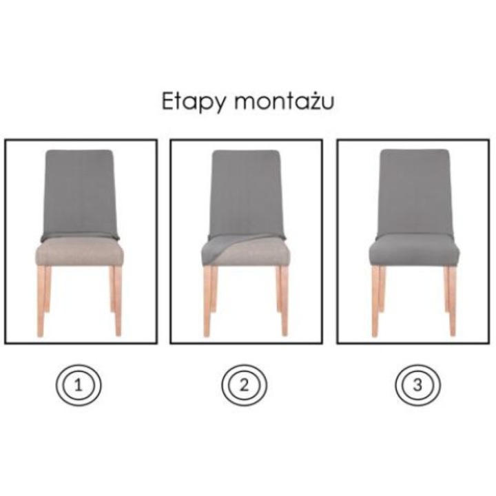 Husa scaun dining/bucatarie, din spandex, culoare turcoaz