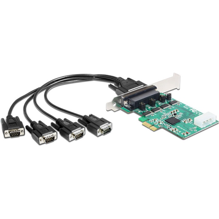Delock PCI-E x1 - Високоскоростен 921K 4-портов сериен порт IO контролер