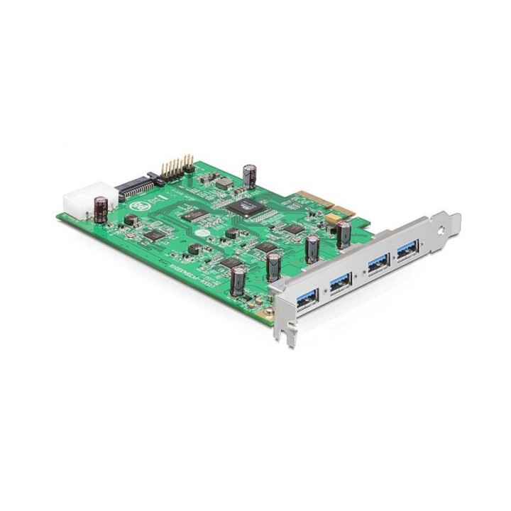 Delock PCI Express Card x4 > 4 x külső USB 3.0-A (négy csatornás)