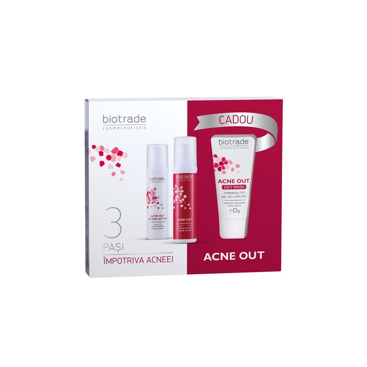 Pachet 3 pasi impotriva Acneei, Acne Out Biotrade 170 ml