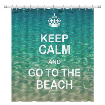 Perdea pentru baie,fundal albastru si mesaj motivational, material poliester, dimensiune 180 x 180 cm Perdea pentru baie,fundal albastru si mesaj motivational, material poliester, dimensiune 180 x 180 cm