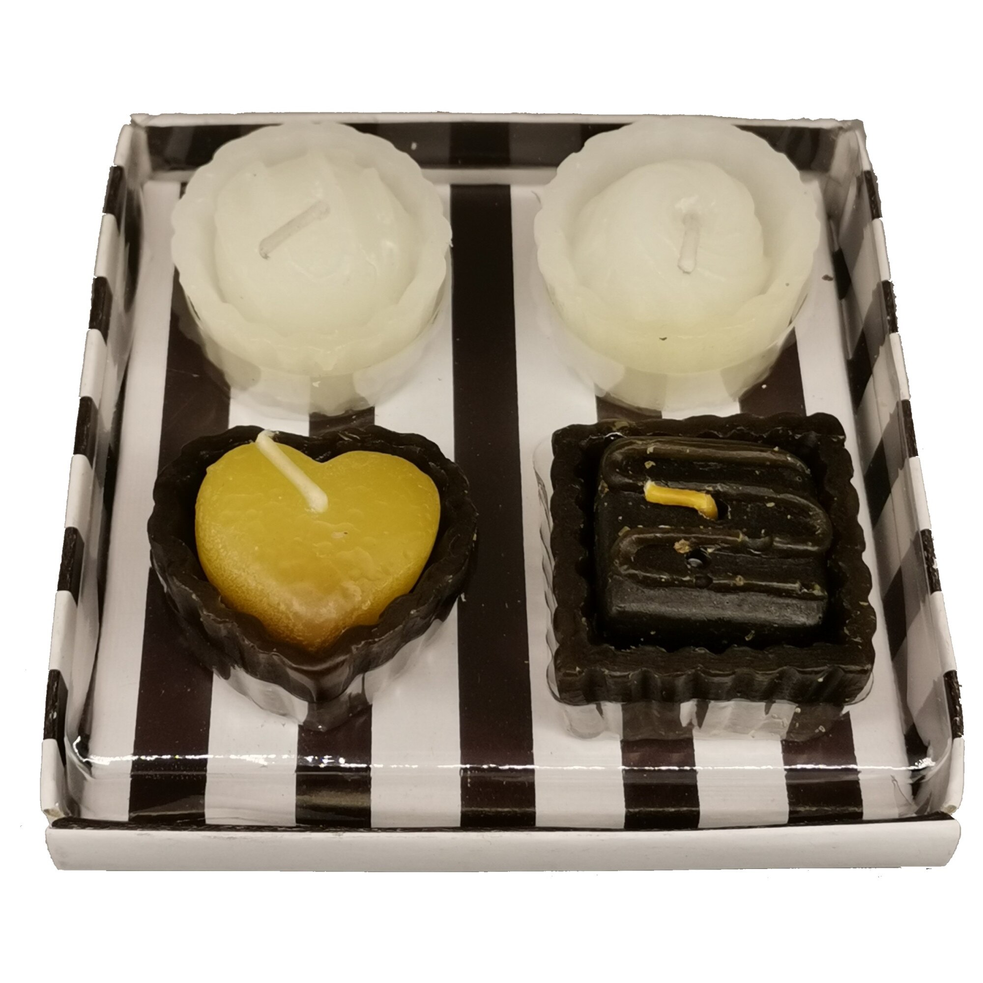 Set 4 lumanari, model prajitura, Claum