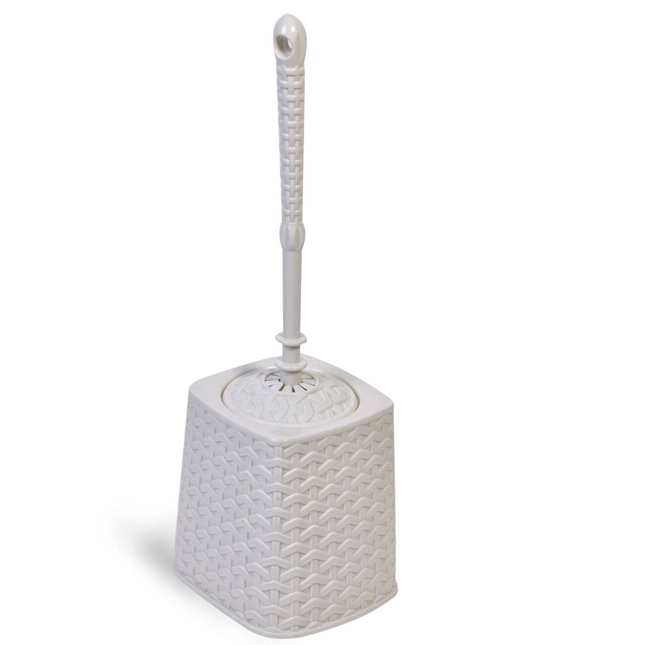 Perie WC,crem, material pvc, dimensiune 11x37 cm
