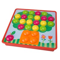 Joc creativ mozaic Button idea, 12 cartonase, 46 de butoni