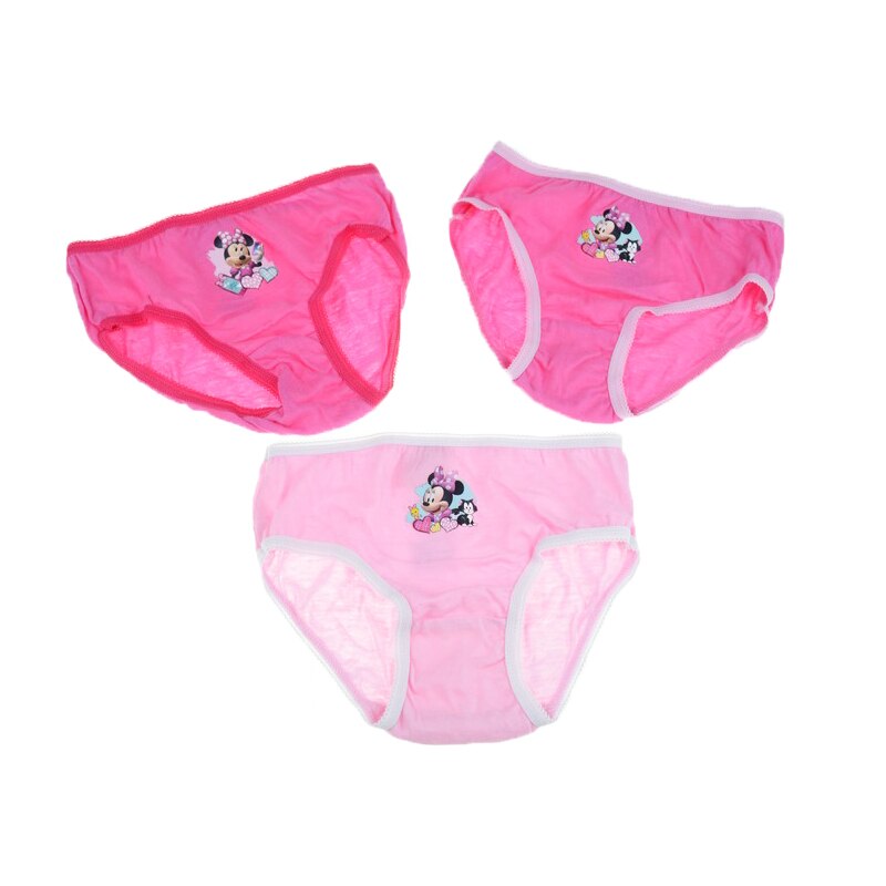 Set 3 chiloti pentru fete Setino Minnie Mouse MIN-G-UW-25RZ, Multicolor