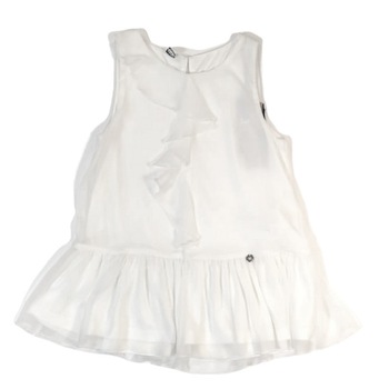 Rochie fete iDO, 14 ani, alba cu volane Rochie fete iDO, 14 ani, alba cu volane