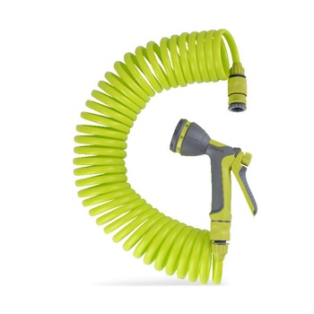 Furtun gradina spiral Verve, 10 m, 8 functii, racord 1/2 Furtun gradina spiral Verve, 10 m, 8 functii, racord 1/2
