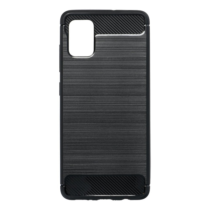 Предпазен гръб Forcell Carbon Case за Samsung Galaxy A51, Черен