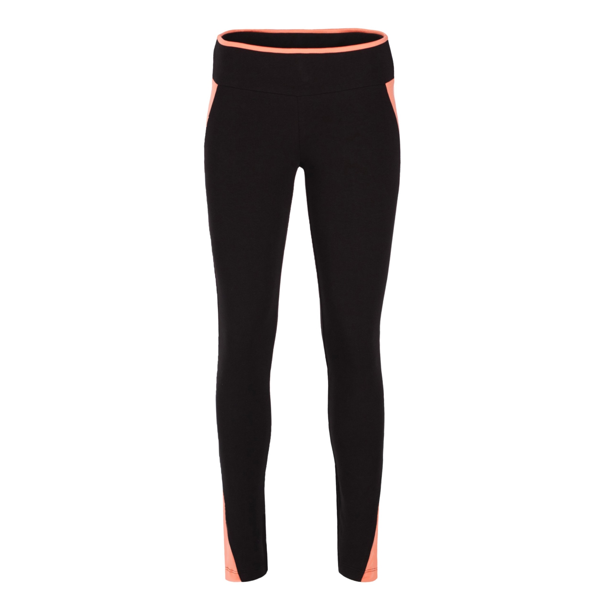 Colanti fitness dama, Lazo Girls, Negru/ Portocaliu