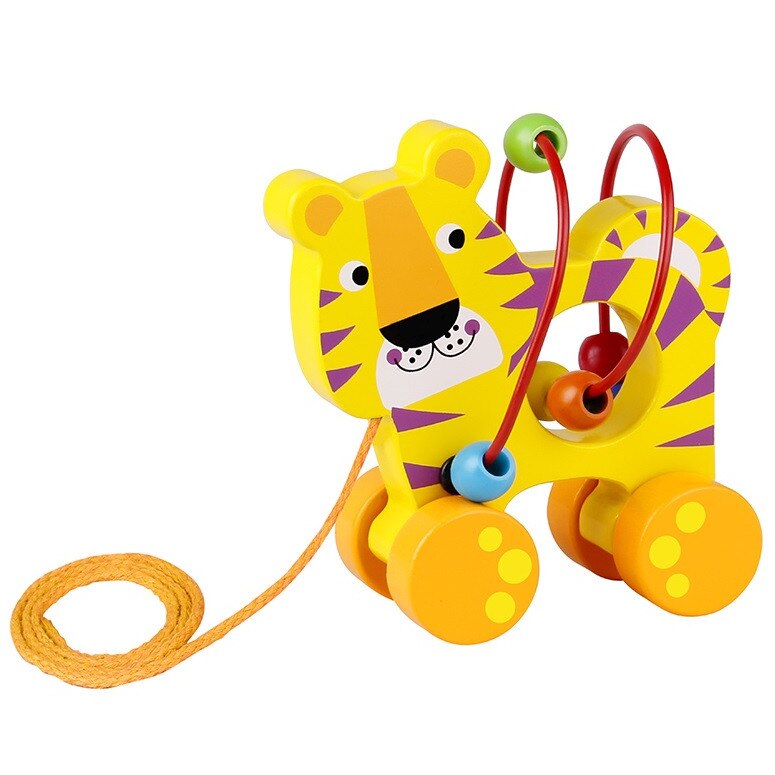 Jucarie de lemn Anek Tigru, de tras