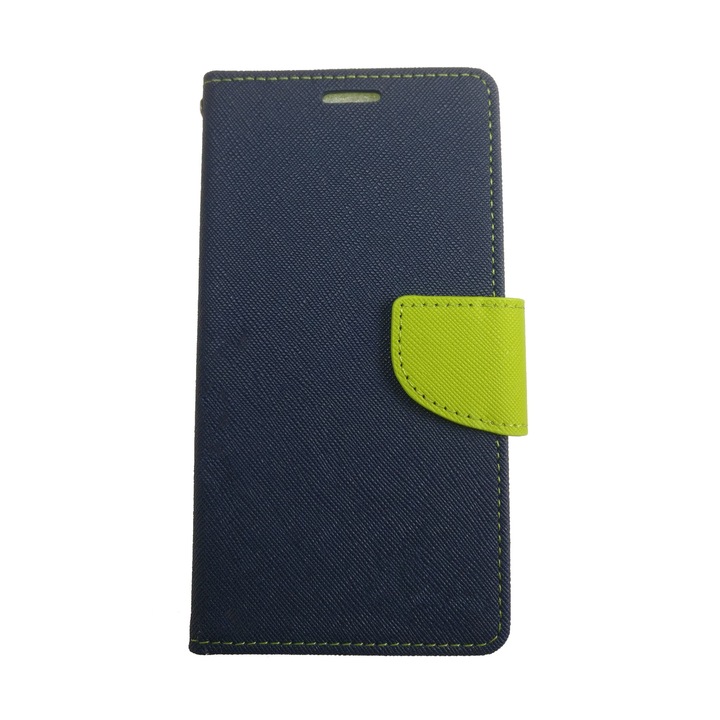 Husa compatibila cu Samsung Galaxy S8 Plus, tip toc, doua culori, Albastru, Verde