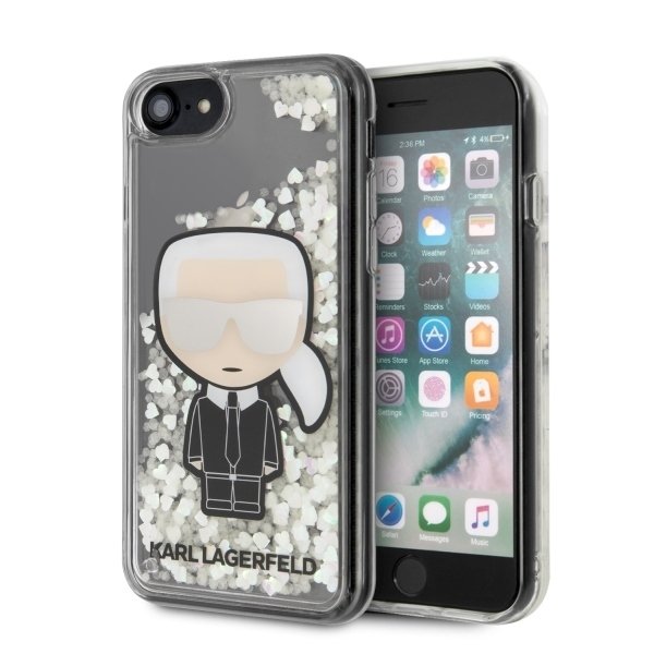 Husa iPhone SE 2020 / iPhone 7 / iPhone 8 Karl Lagerfeld Ikonik Glitter Glow in the dark