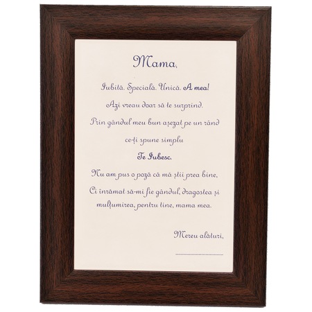 Rama Foto Cu Mesaj Personalizat Amintire Pentru Mama 13 Cm X 18 Cm Emag Ro