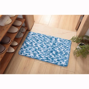 Covoras intrare Kring Confort, 78 x 48 cm, 100% poliester, Albastru/Alb Covoras intrare Kring Confort, 78 x 48 cm, 100% poliester, Albastru/Alb