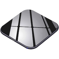 Incarcator Wireless Qeno® Incarcare Rapida 15W Fast Wireless Charger Invelis Din Zinc Ultra Subtire Compatibil IPhone, Samsung, Android Aparatele Care Indeplinesc Functia QI Multiple Functii De Protectie Negru