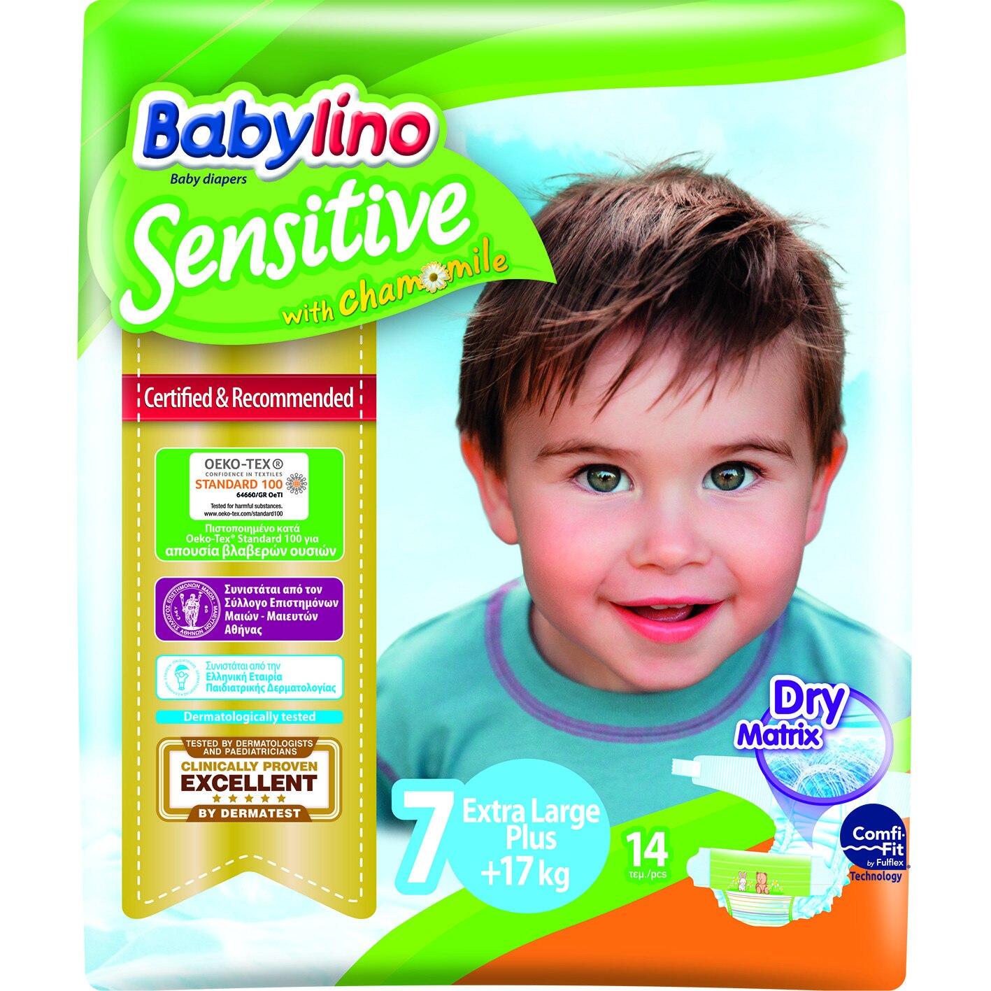 Scutece, Babylino Sensitive, N7 17+ kg, 14buc
