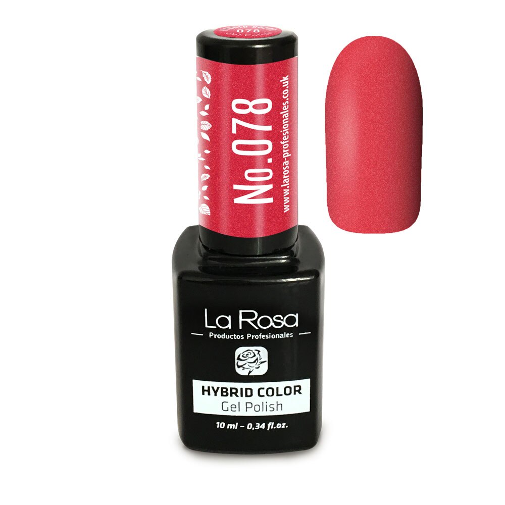 Gel UV La Rosa, Color, No. 078, Pepene rosu, 10 ml