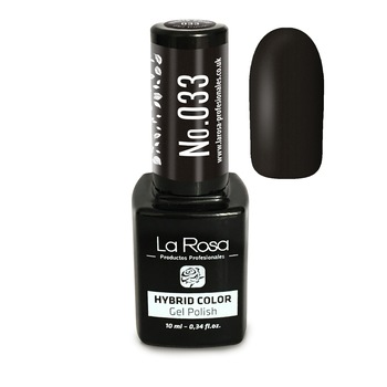 Gel UV La Rosa, Color, No. 033, Grafit, cu gloss, 10 ml Gel UV La Rosa, Color, No. 033, Grafit, cu gloss, 10 ml