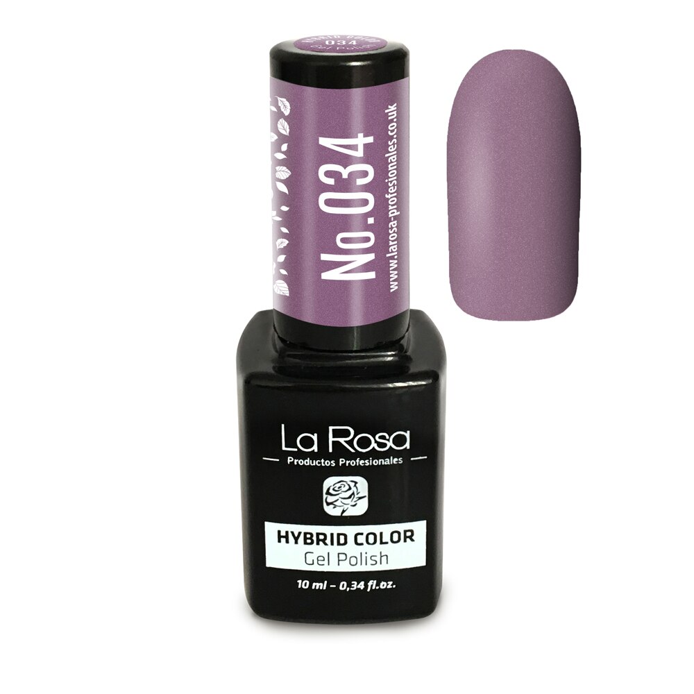 Gel UV La Rosa, Color, No. 034, Mov , 10 ml