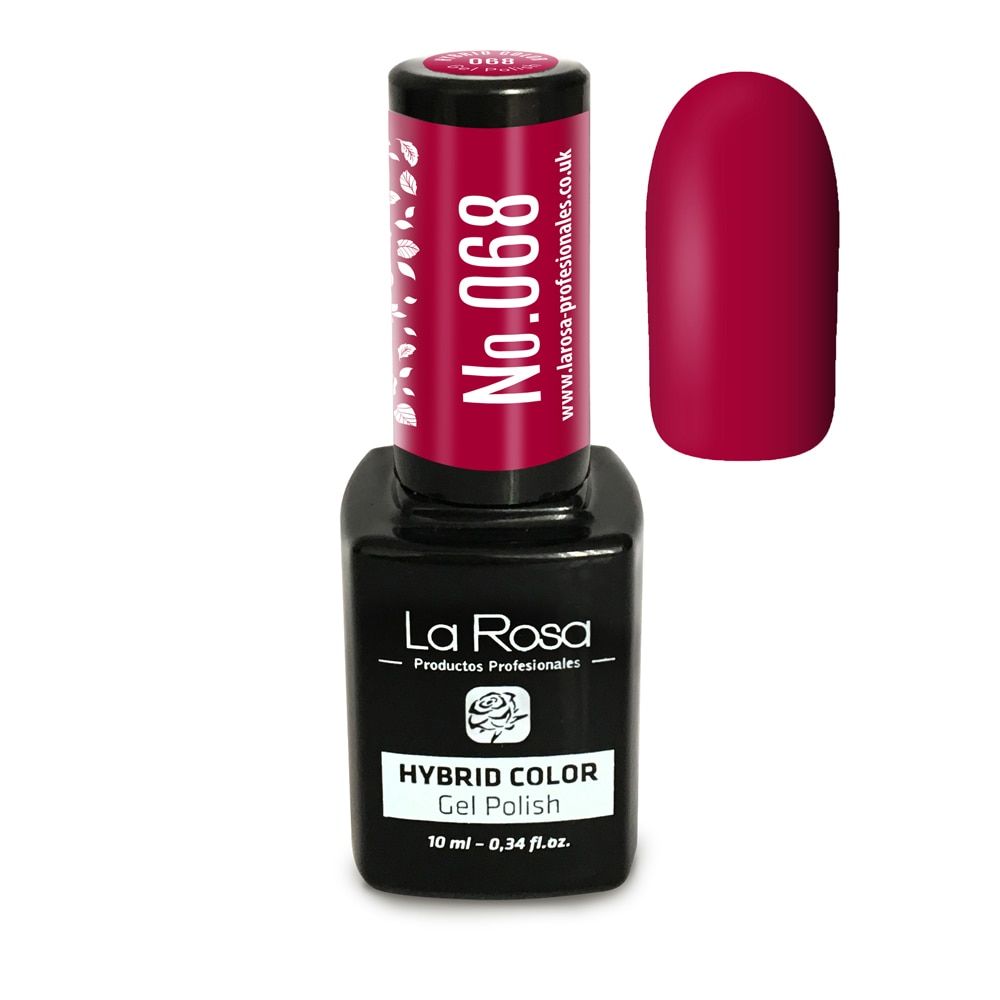 Gel UV La Rosa, Color, No. 068, Rosu carmine , 10 ml