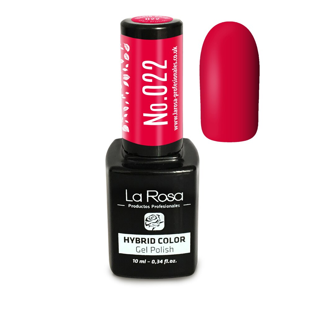 Gel UV La Rosa, Color, No. 022, Rosu Intens , 10 ml