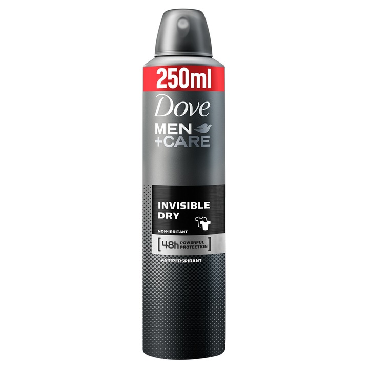 Deodorant spray Dove Men+Care Invisible Dry, 250 ml