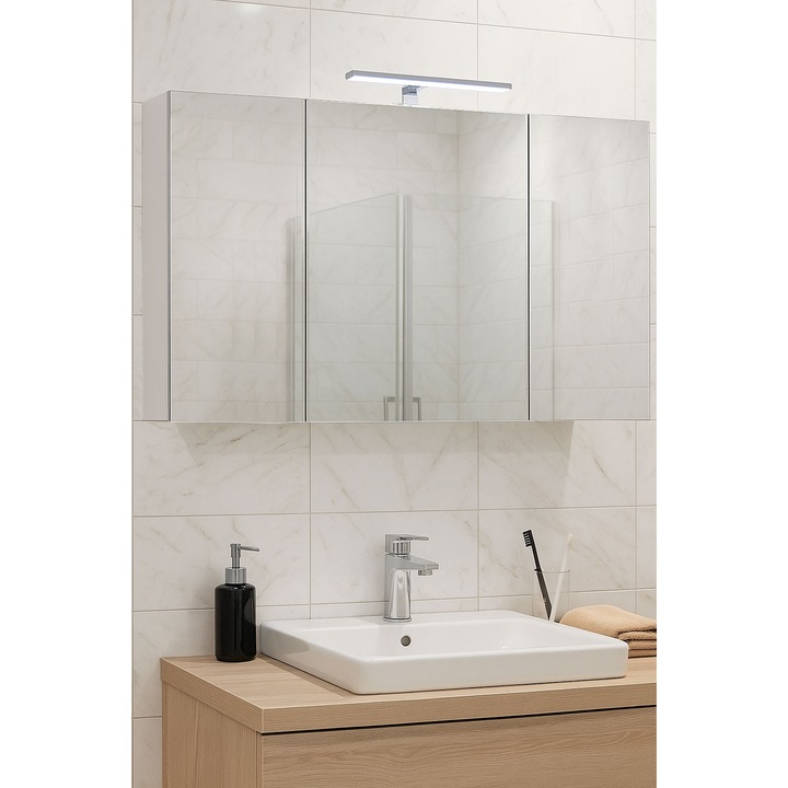 Oglinda Serena, 120x68x15cm, alb