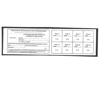 Set 10 bucati Legitimatii de serviciu conducator auto ARR Set 10 bucati Legitimatii de serviciu conducator auto ARR