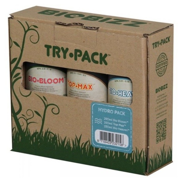 Комплект торове за хидропоника Biobizz Try Pack Hydro